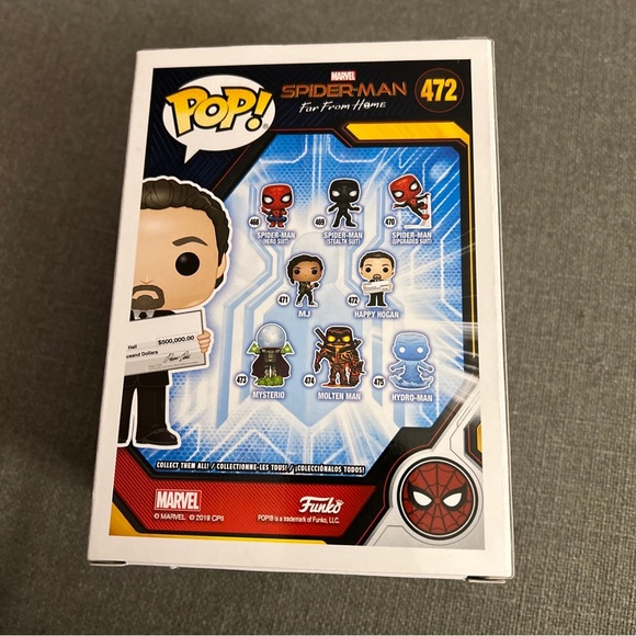 New Funko Pop! Marvel Spider-Man Happy Hogan Vinyl Figure #472 - Picture 3 of 4